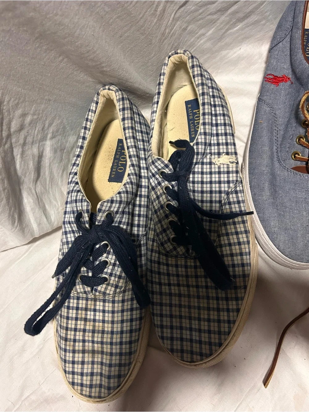 Polo by Ralph Lauren Blue Canvas Lace-Up Sneakers (TWO PAIRS)